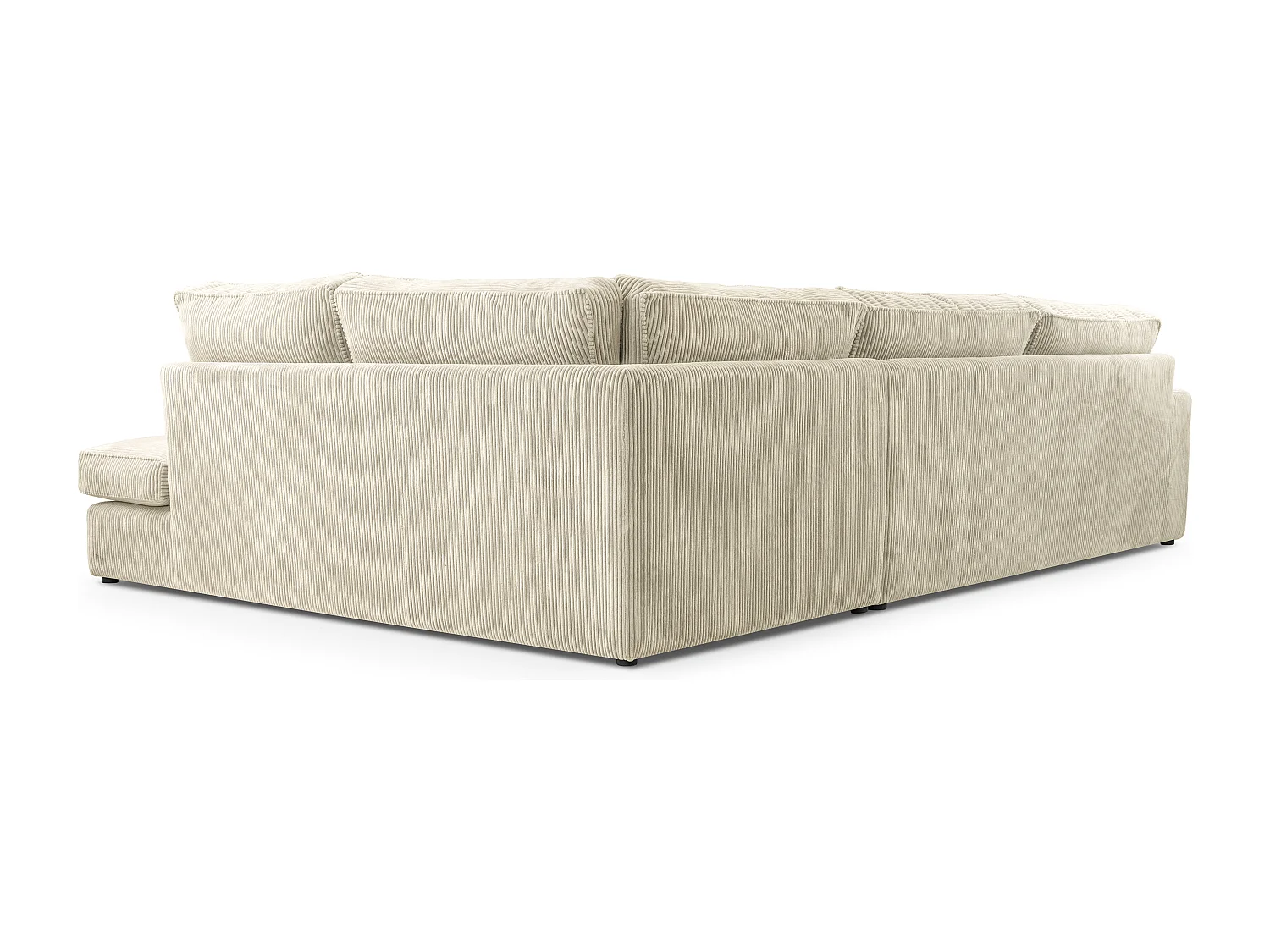 Sofá de canto COBRA, tecido LINCOLN, moderno, c/ almofadas, Wave Spring, autônomo, 89x314x224cm, layout esquerdo, Turquesa