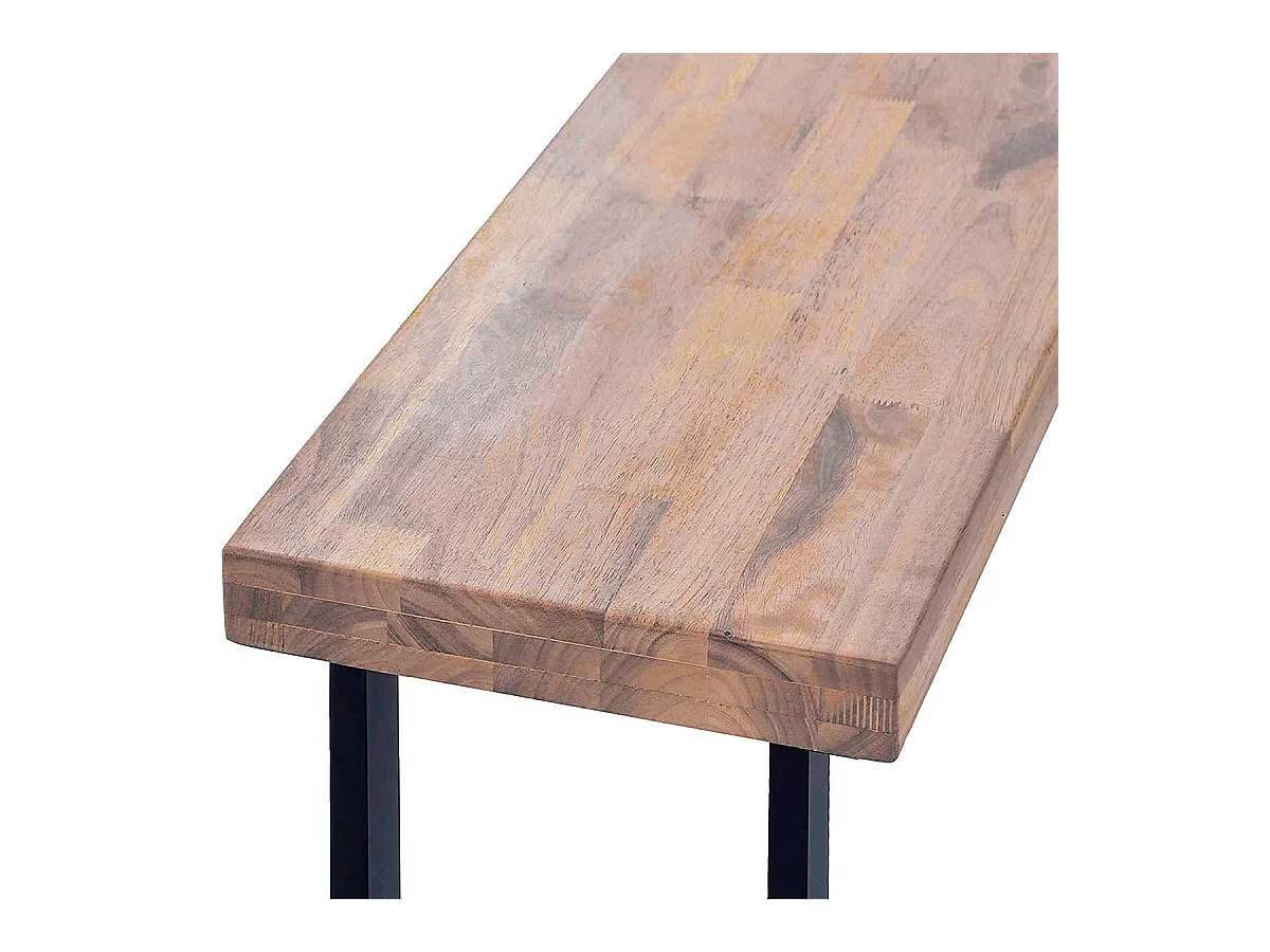 Banco asiento Loft roble Honey/negro 47x120x34 cm Adec