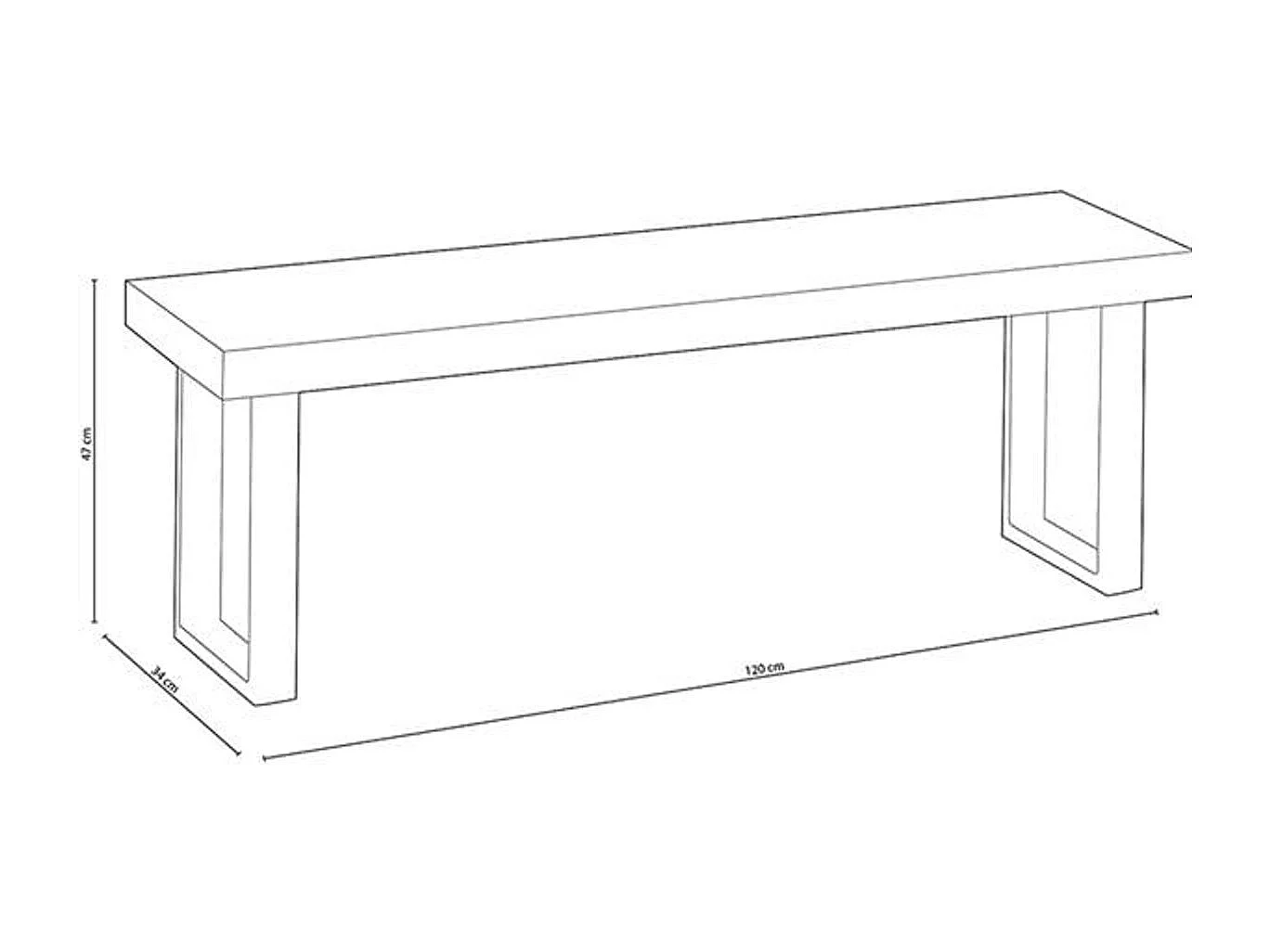 Banco asiento Loft roble Nordish blanco 47x120x34 cm Adec