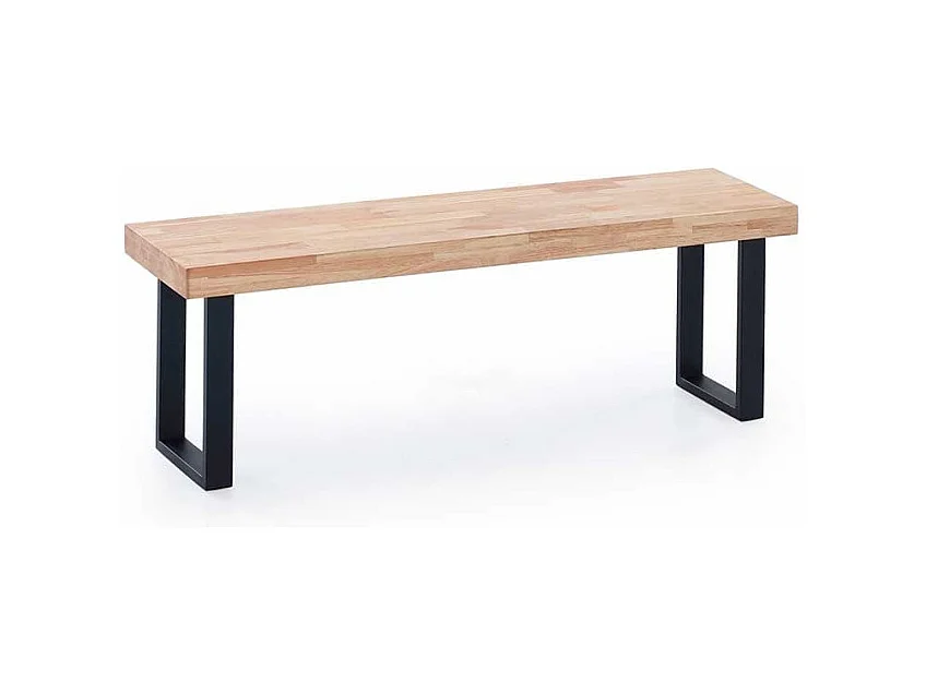 Banco asiento Loft roble/negro 47x120x34 cm Adec
