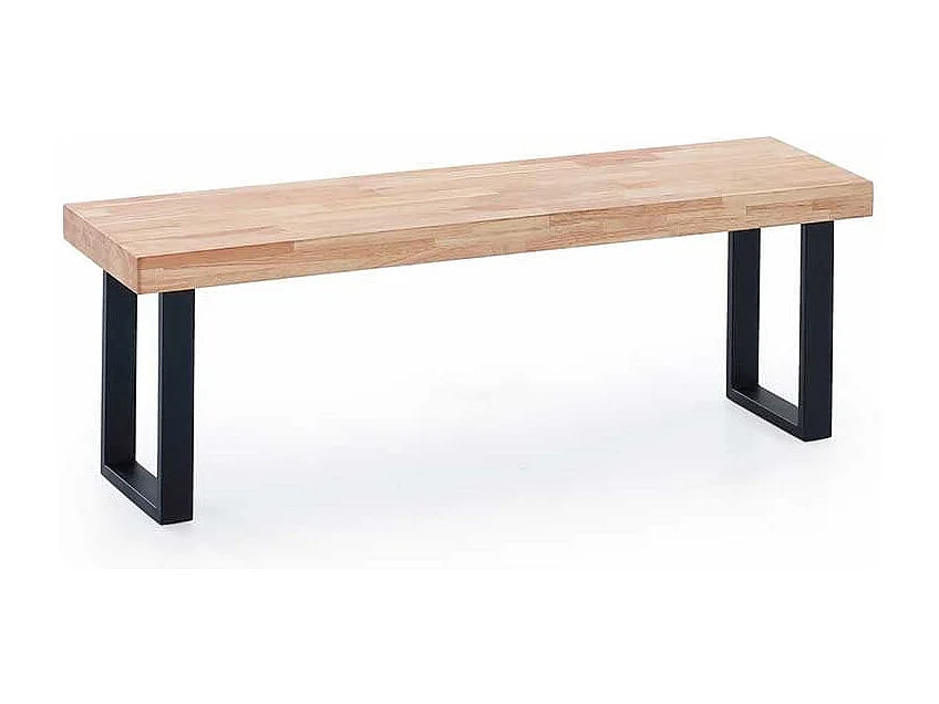 Banco asiento Loft roble/negro 47x120x34 cm Adec