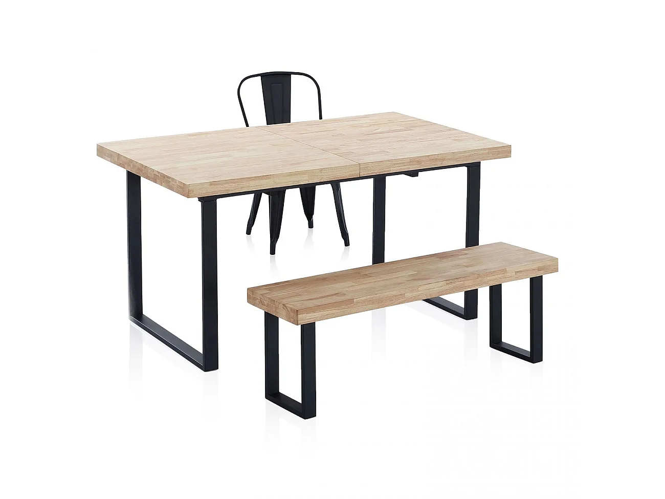 Banco Loft Roble salvaje - Negro