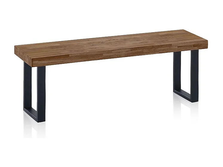 Banco asiento Loft roble american/negro 47x120x34 cm Adec