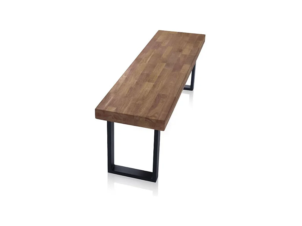 Banco asiento Loft roble american/negro 47x120x34 cm Adec
