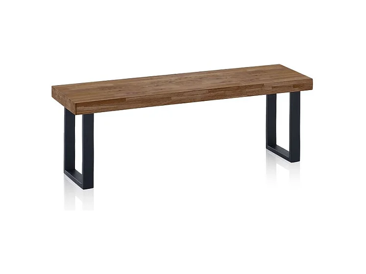 Banco asiento Loft roble american/negro 47x120x34 cm Adec