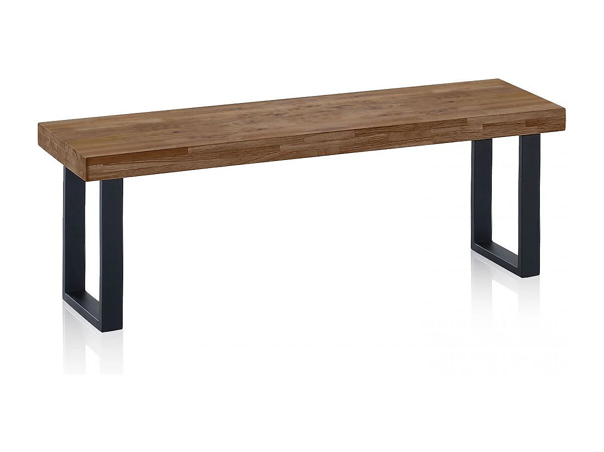 Banco asiento Loft roble american/negro 47x120x34 cm Adec