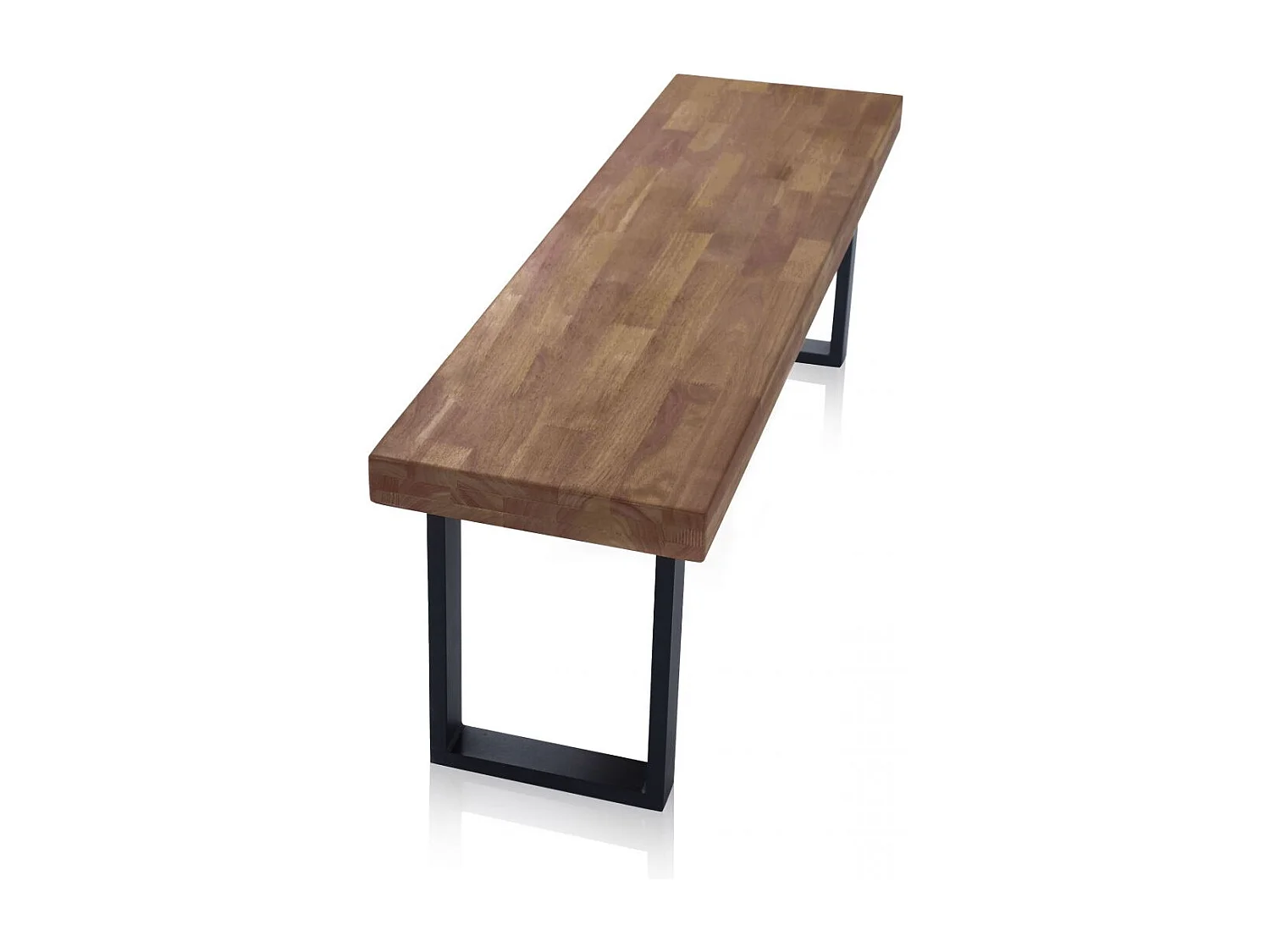 Banco asiento Loft roble american/negro 47x120x34 cm Adec