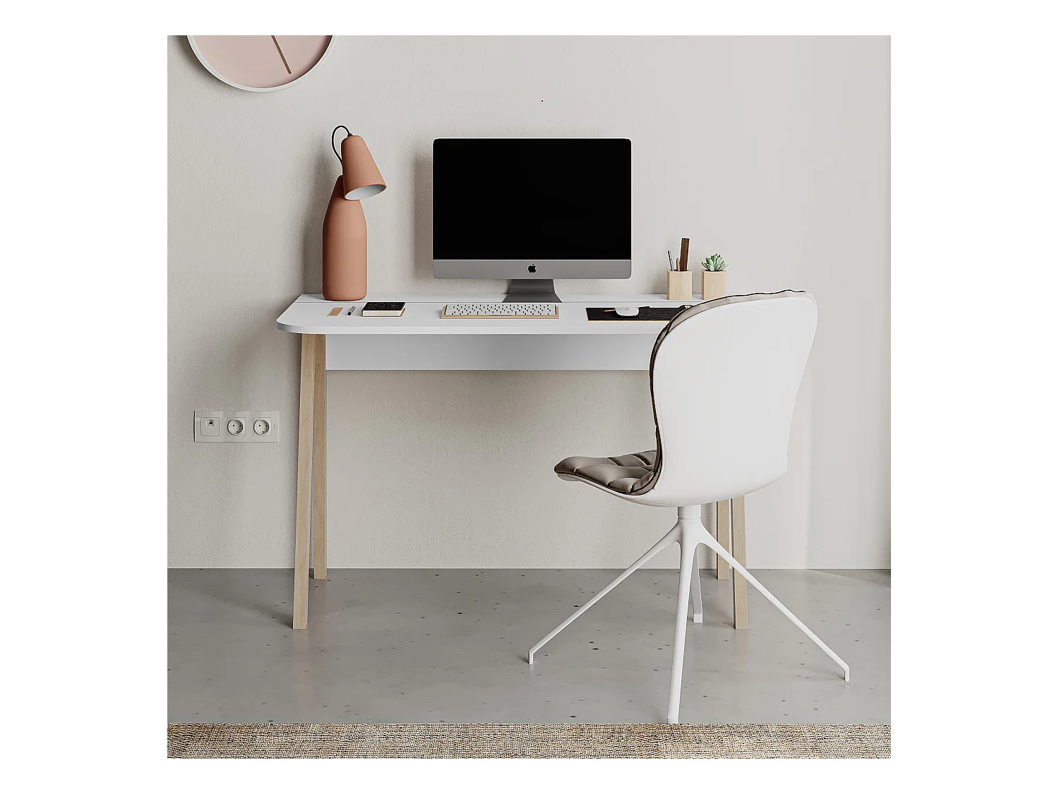 Table de Bureau - 75X120X60 Blanc