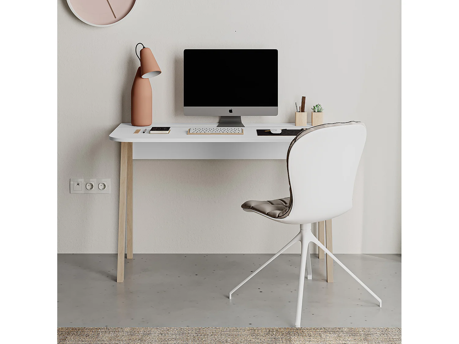 Mesa Escritorio - 75X120X60 Blanco