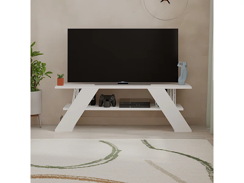 Table TV - 40X120X34 Blanc