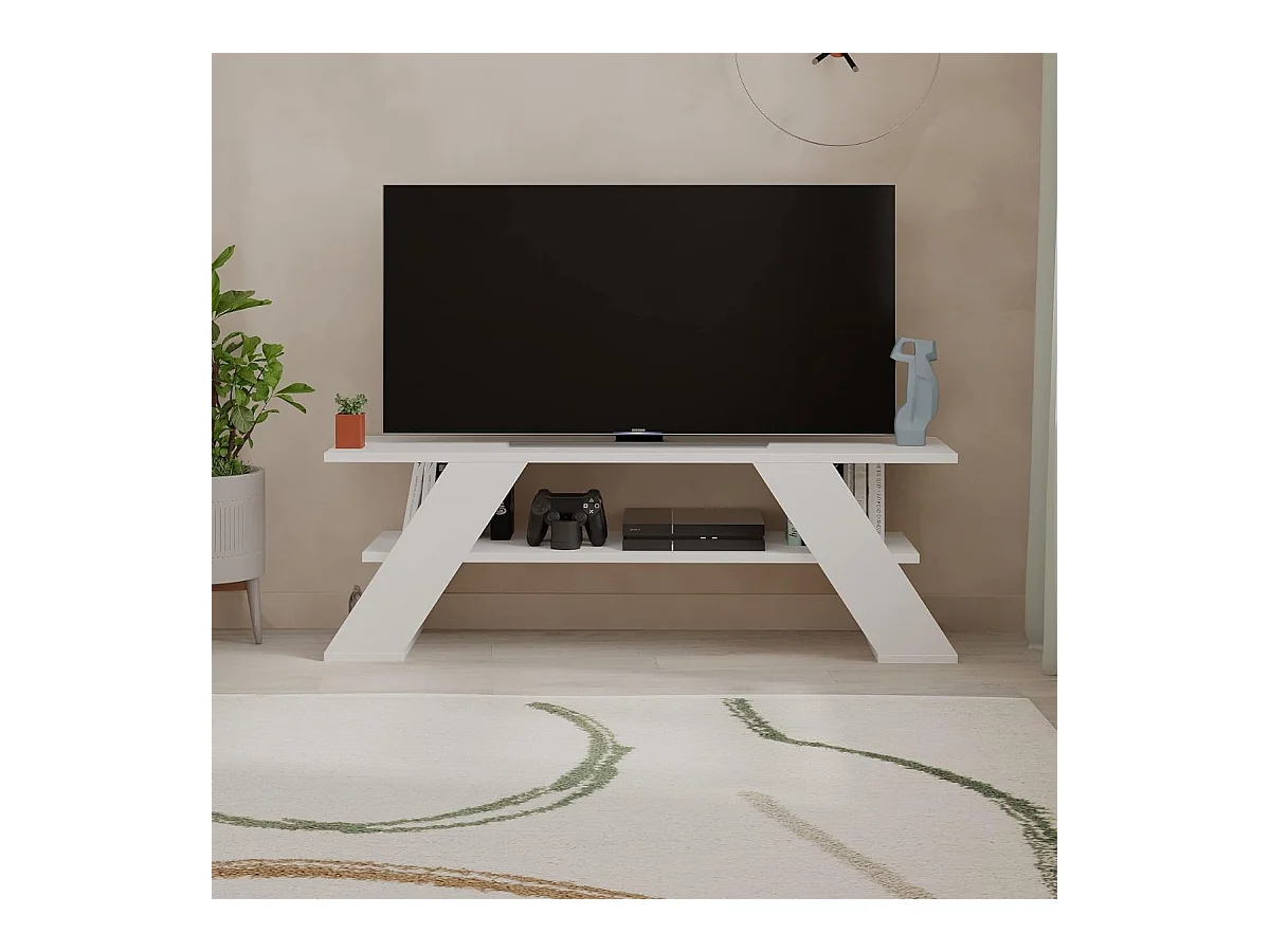 Mesa Tv - 40X120X34 Blanco