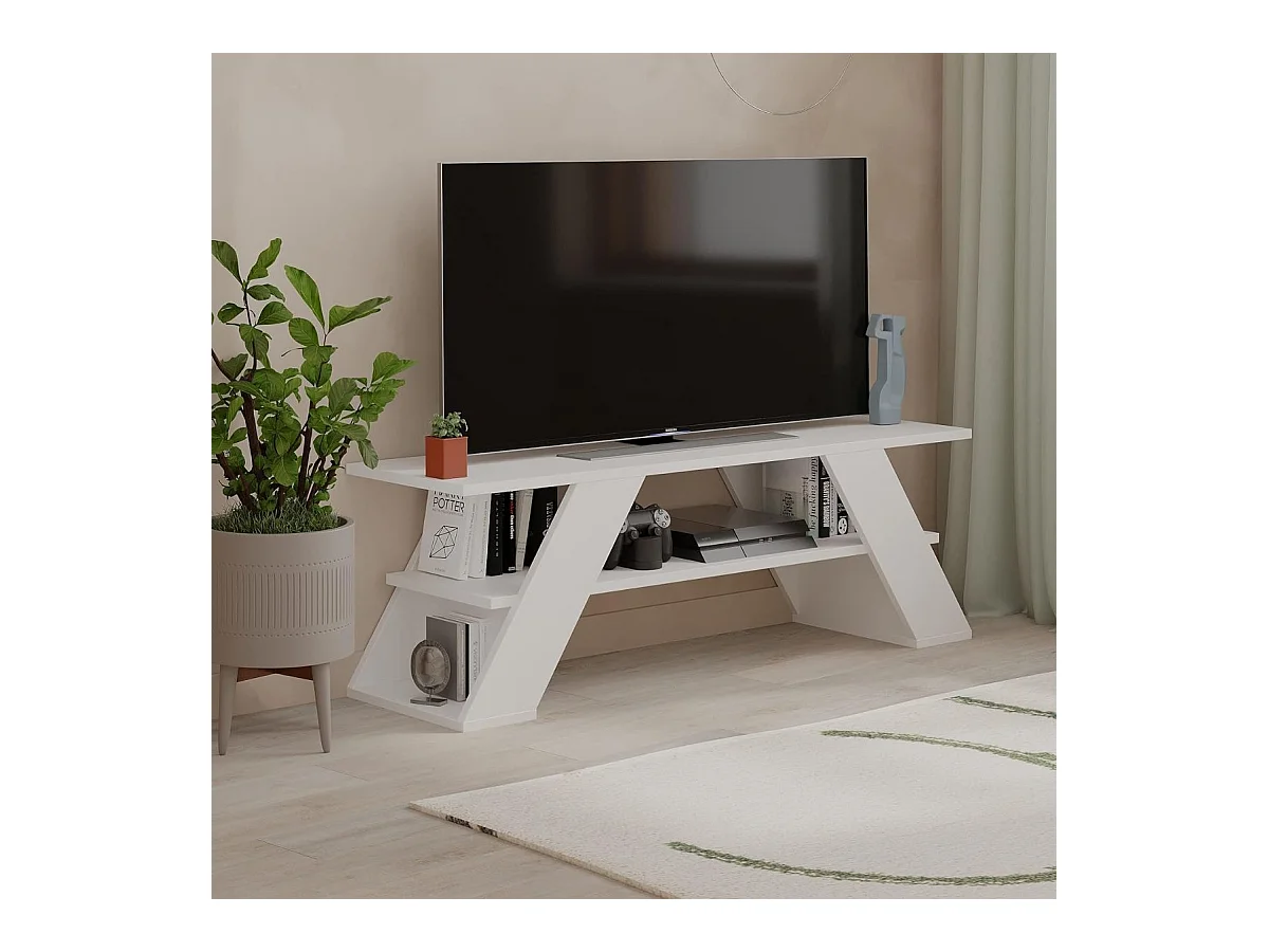 Mesa Tv - 40X120X34 Blanco