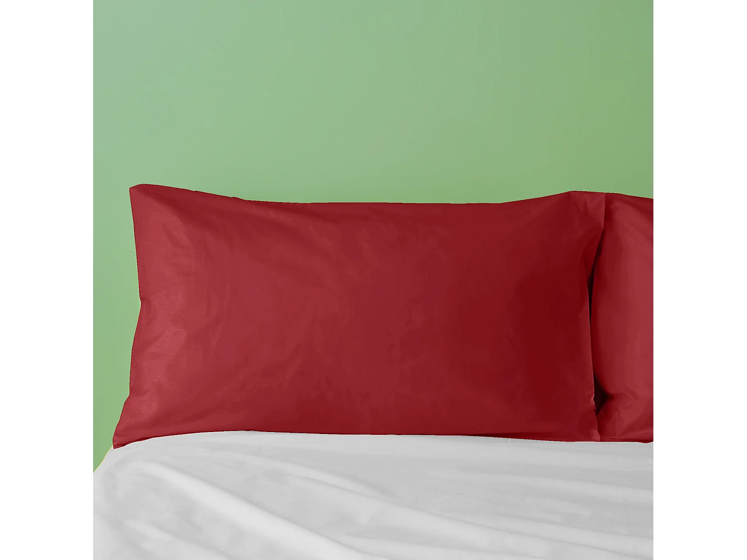 Federa in puro cotone tinta unita bordeaux (50x80cm)