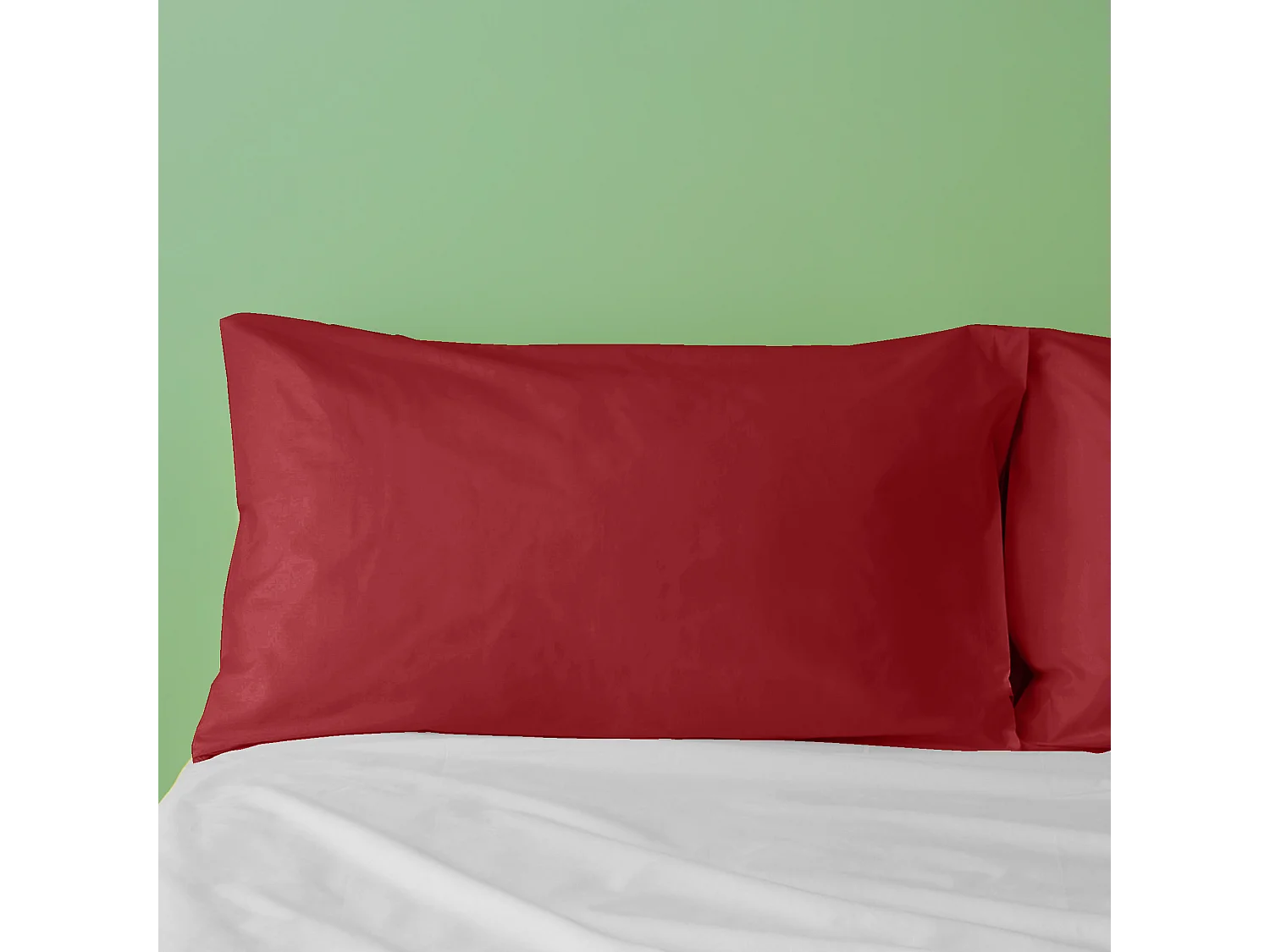 Federa in puro cotone tinta unita bordeaux (50x80cm)