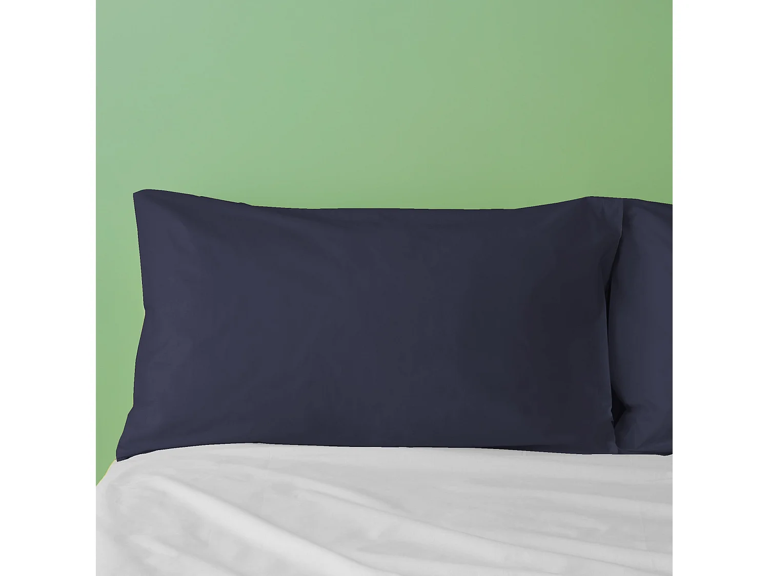 Federa in puro cotone tinta unita blu (50x80cm)