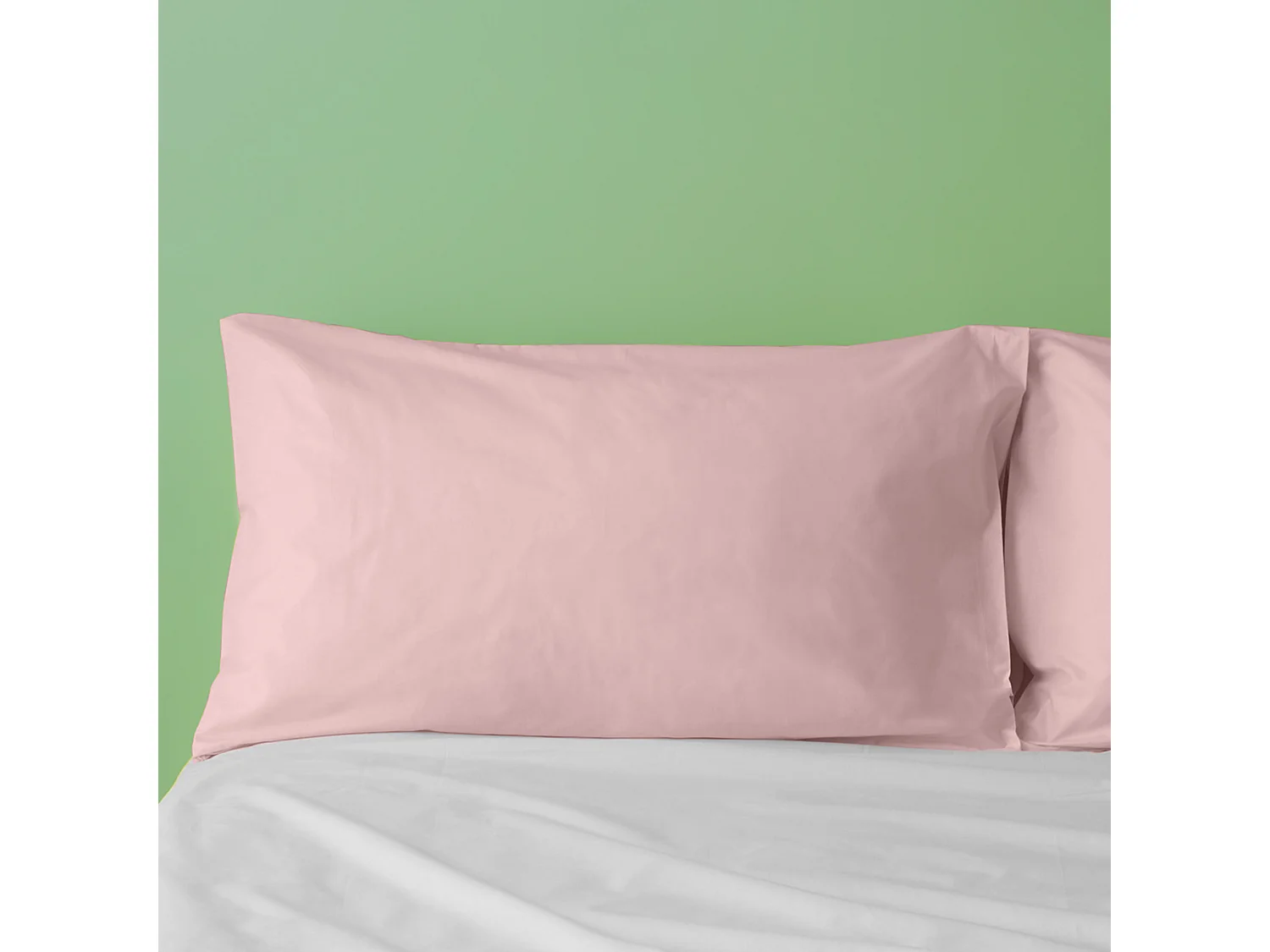 Federa in puro cotone tinta unita rosa incenso (50x80cm)