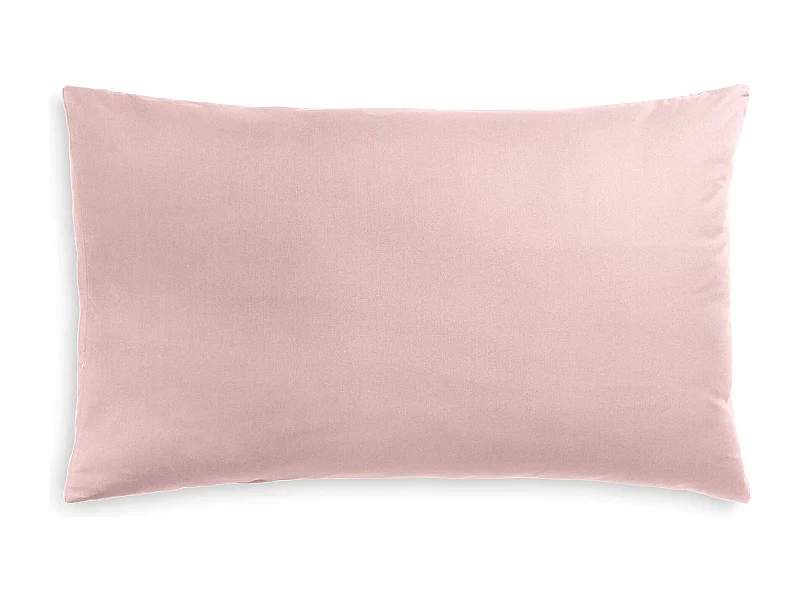 Federa in puro cotone tinta unita rosa incenso (50x80cm)