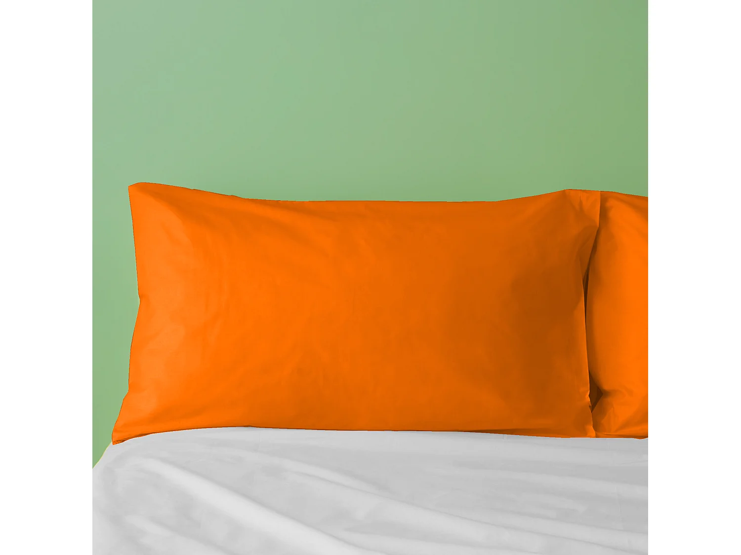 Federa in puro cotone tinta unita arancione (50x80cm)