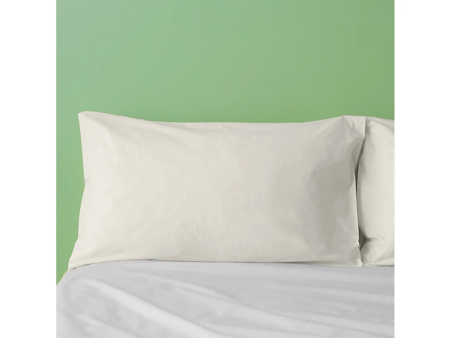 Federa in puro cotone tinta unita avorio (50x80cm)