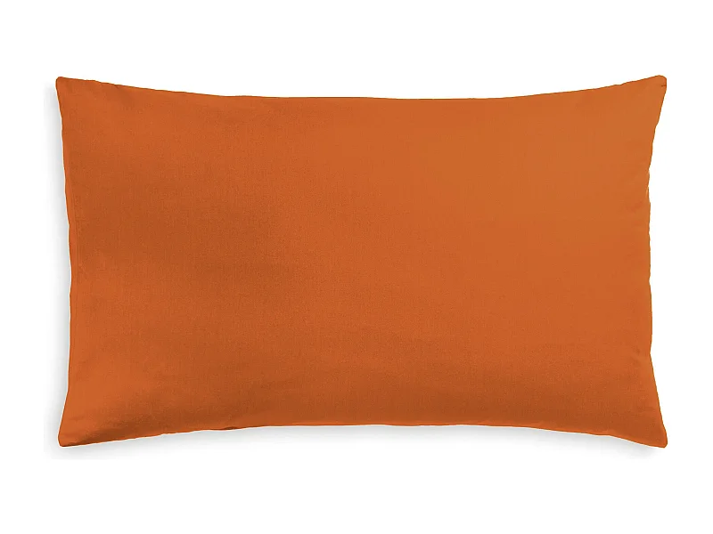 Federa in puro cotone tinta unita arancione scuro (50x80cm)