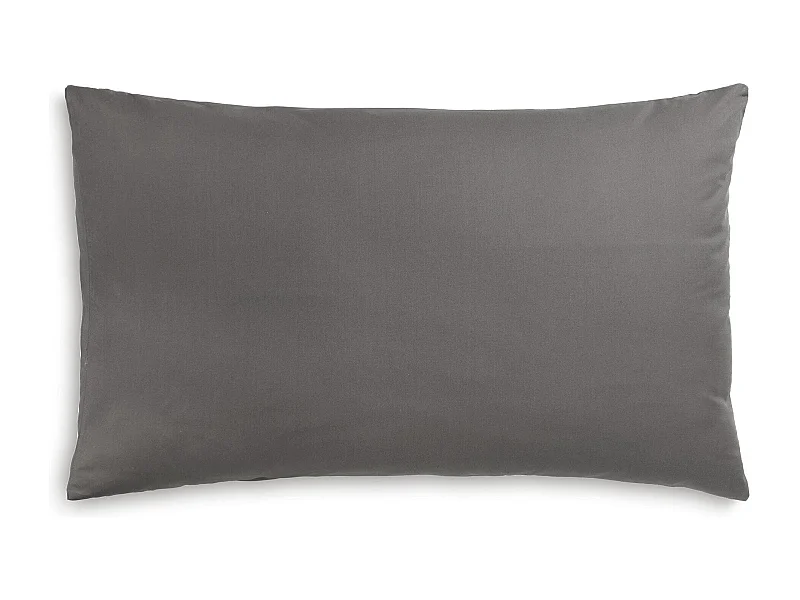 Federa in puro cotone tinta unita grigio (50x80cm)