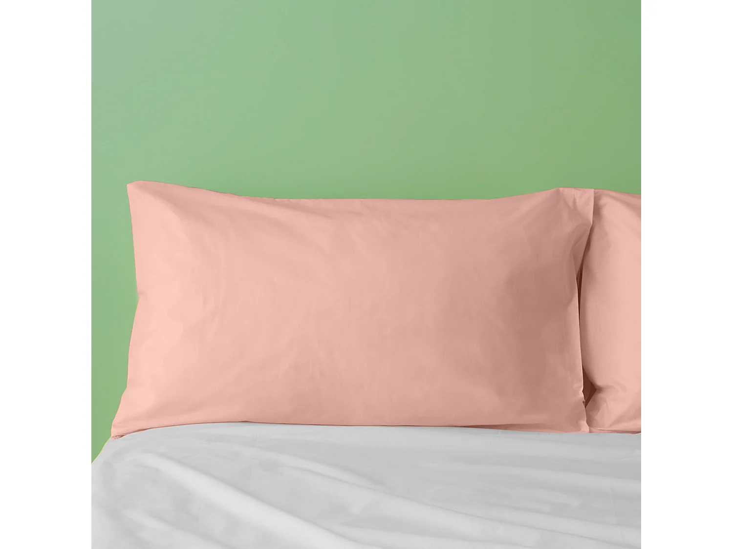 Federa in puro cotone tinta unita rosa (50x80cm)