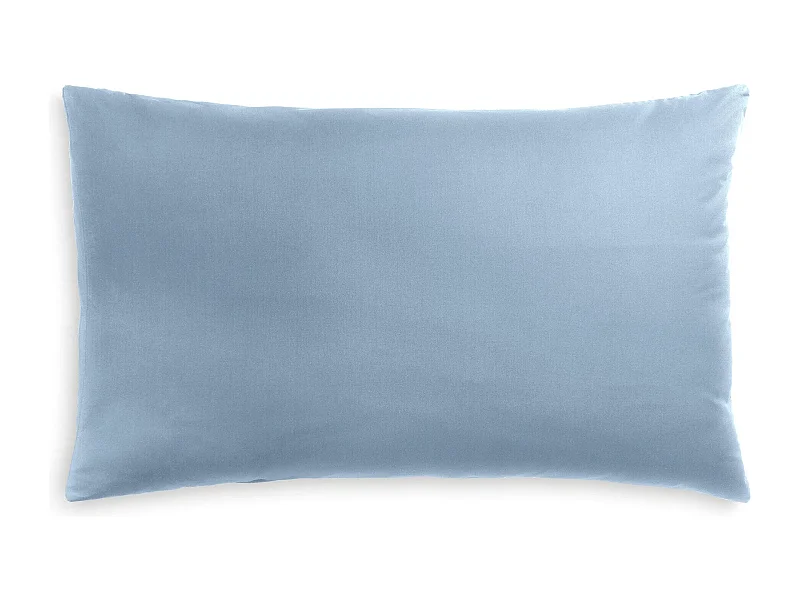 Federa in puro cotone tinta unita azzurro (50x80cm)