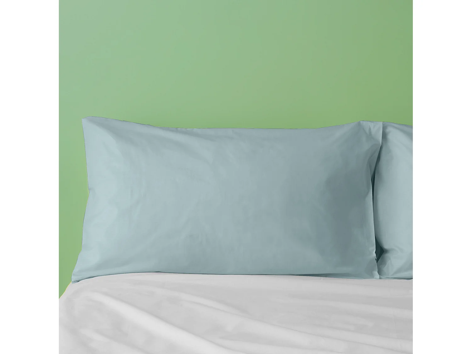 Federa in puro cotone tinta unita azzurro chiaro (50x80cm)