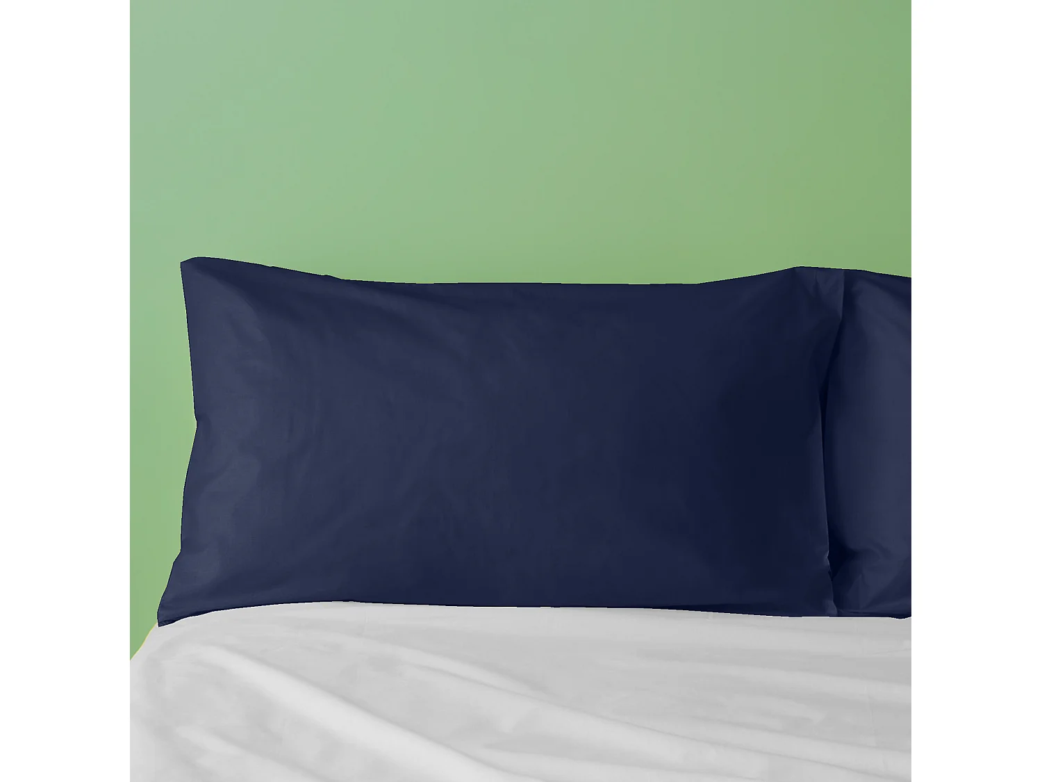 Federa in puro cotone tinta unita blu navy (50x80cm)