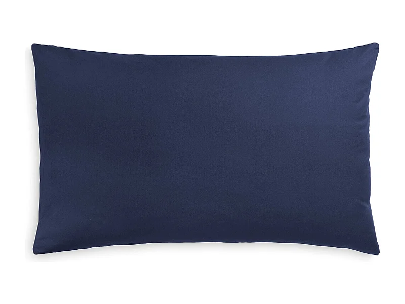 Federa in puro cotone tinta unita blu navy (50x80cm)