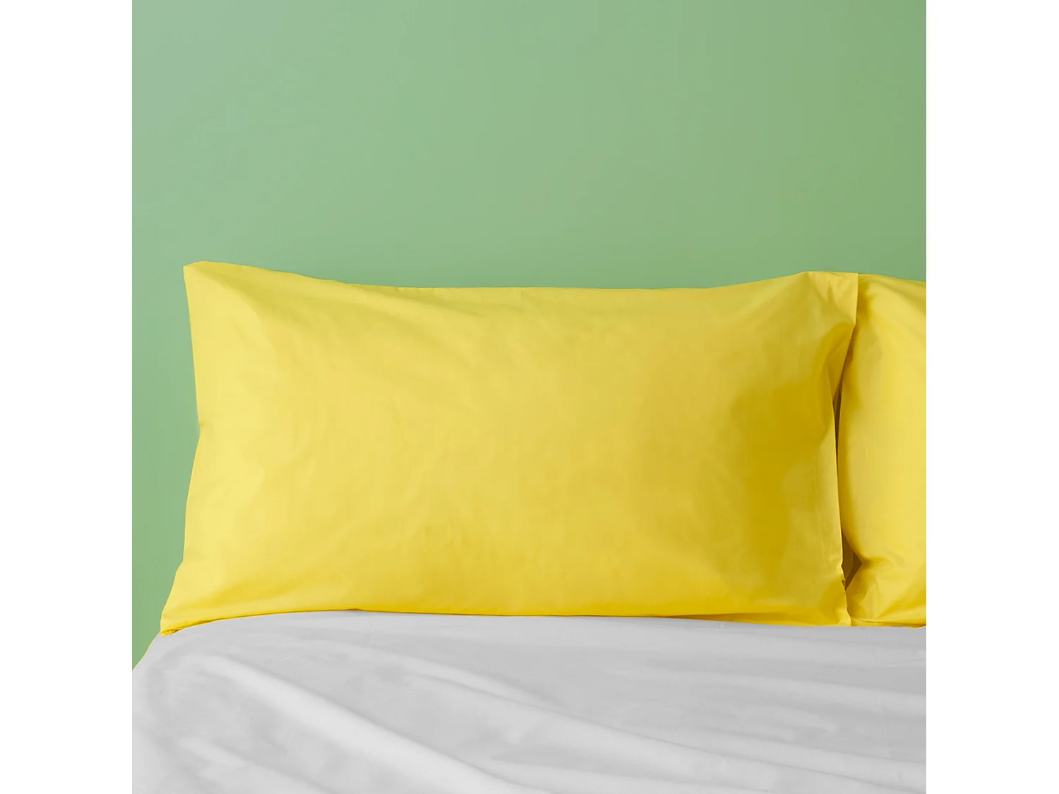 Federa in puro cotone tinta unita giallo (50x80cm)