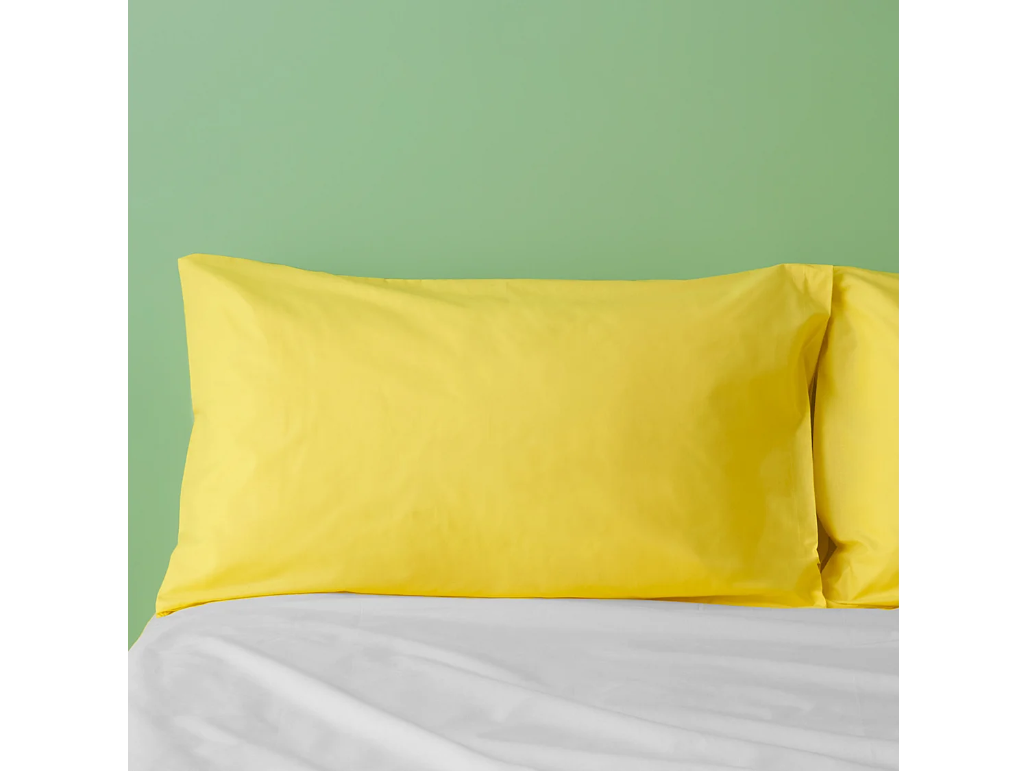 Federa in puro cotone tinta unita giallo (50x80cm)