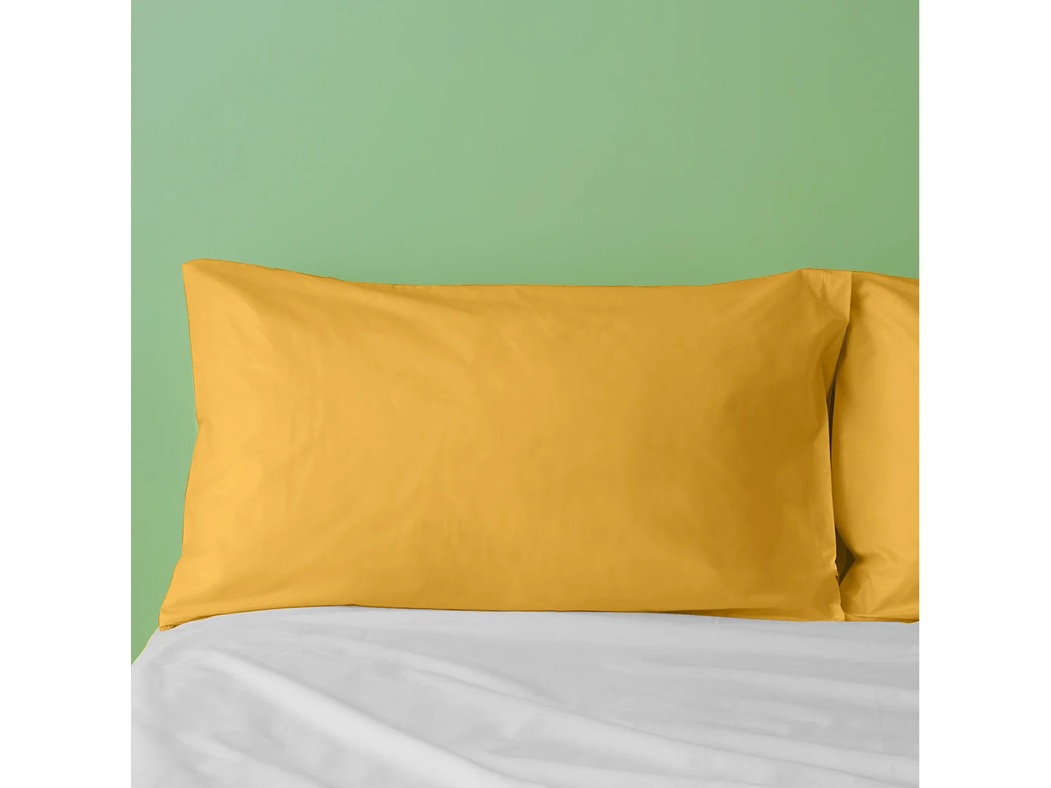 Federa in puro cotone tinta unita oro (50x80cm)