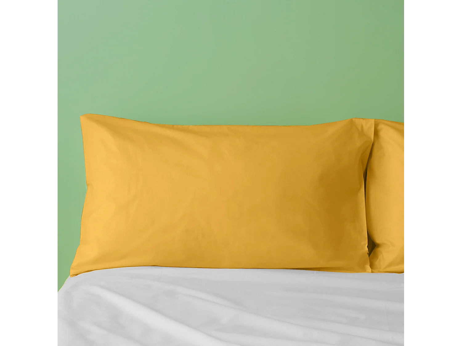 Federa in puro cotone tinta unita oro (50x80cm)