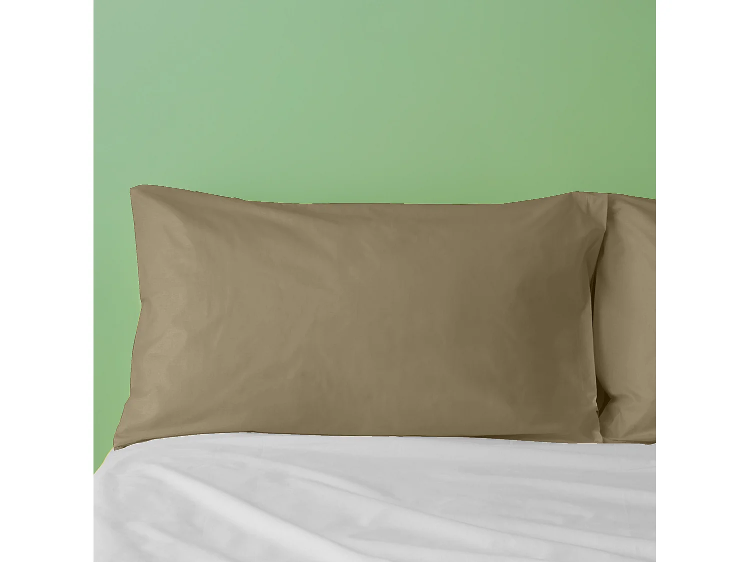 Federa in puro cotone tinta unita tortora (50x80cm)