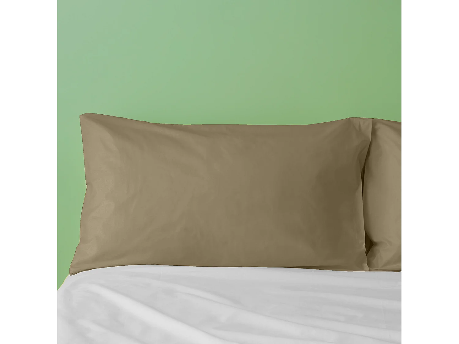 Federa in puro cotone tinta unita tortora (50x80cm)