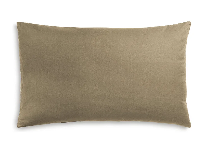 Federa in puro cotone tinta unita tortora (50x80cm)