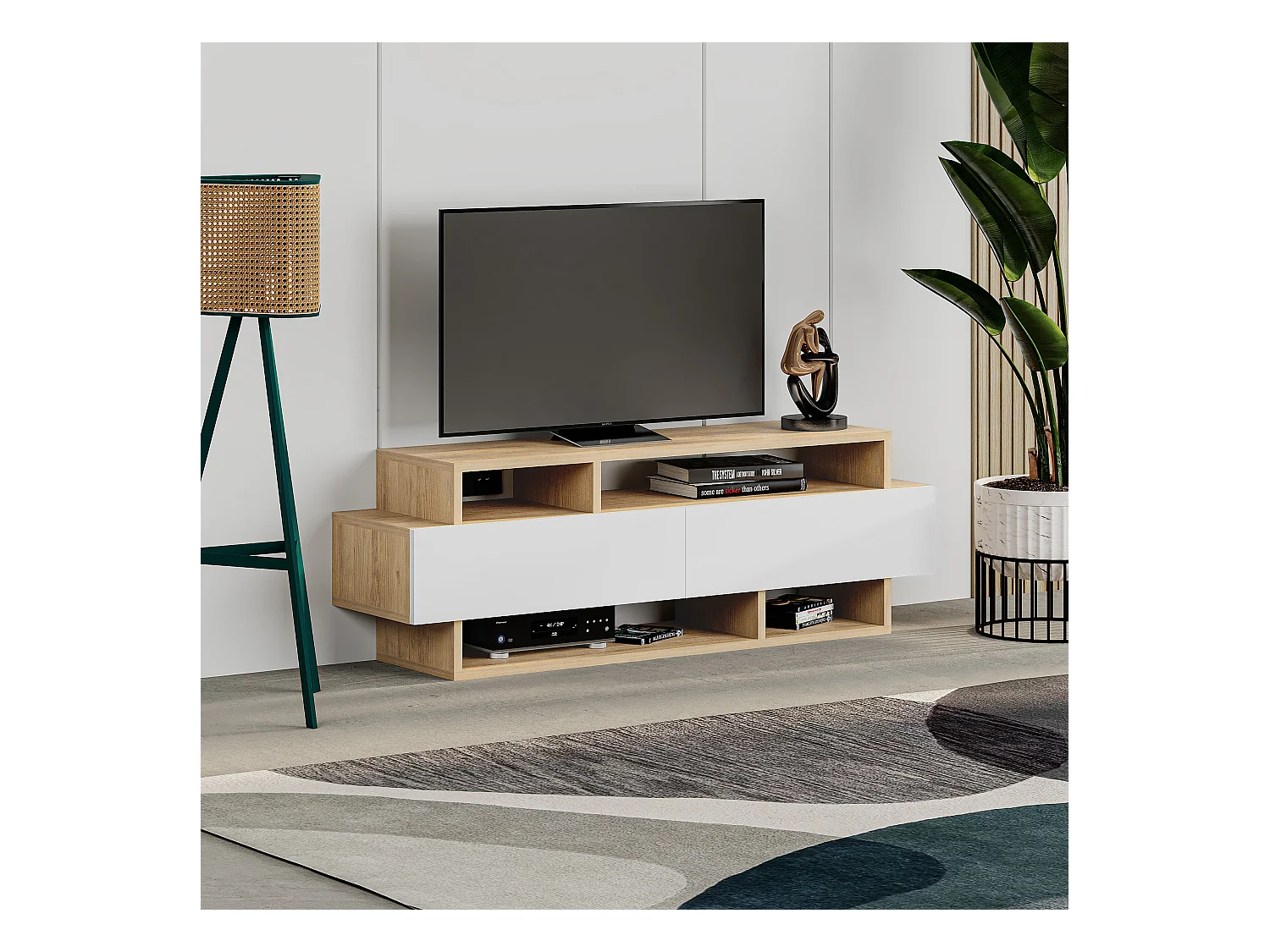 Mesa Tv - 42X125X32 Safir-Blanco