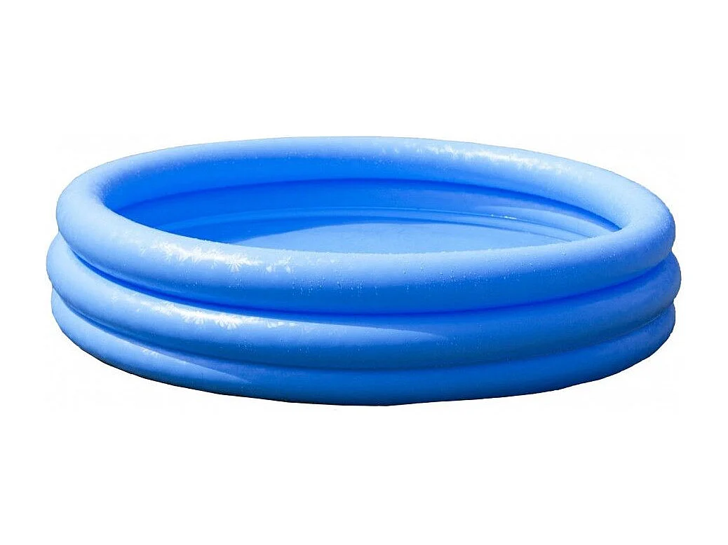 Intex Ronde Opblaasbaar Zwembad 132L Blauw 114x25cm voor Kinderen met 3 Ringen