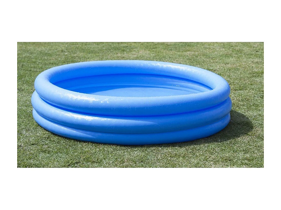 Intex Ronde Opblaasbaar Zwembad 132L Blauw 114x25cm voor Kinderen met 3 Ringen