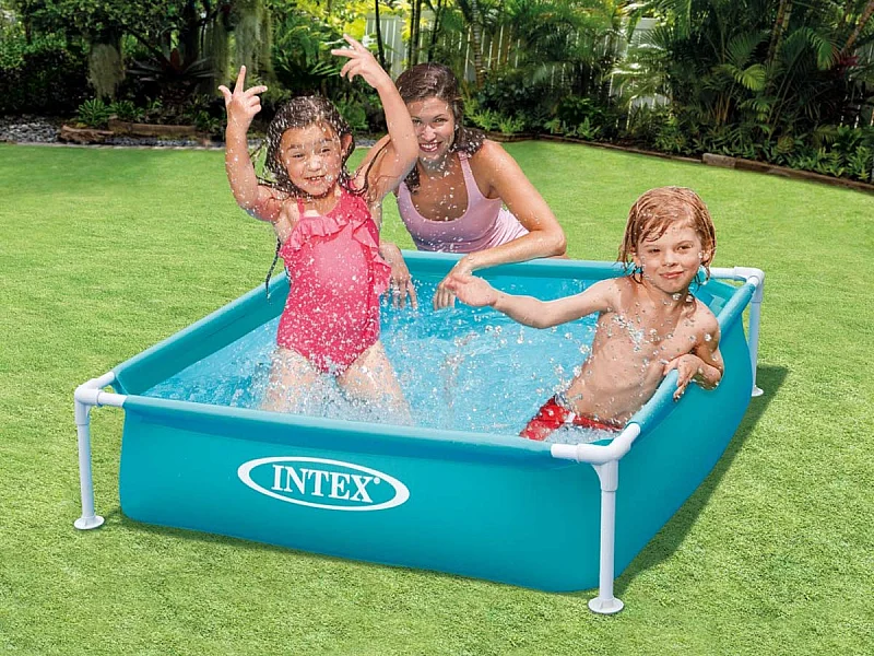 Piscine à Cadre Rectangulaire "Enfant" 122cm Bleu