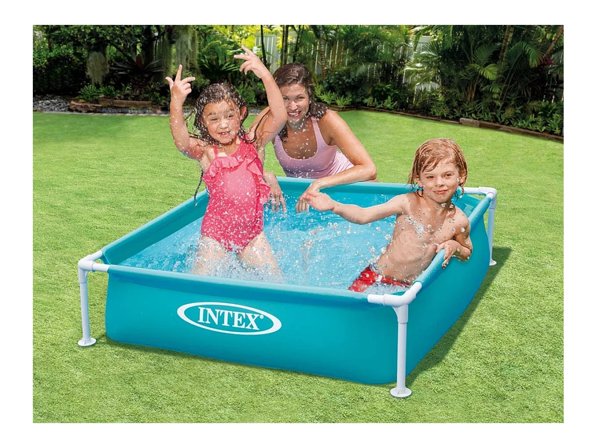 Piscine à Cadre Rectangulaire "Enfant" 122cm Bleu