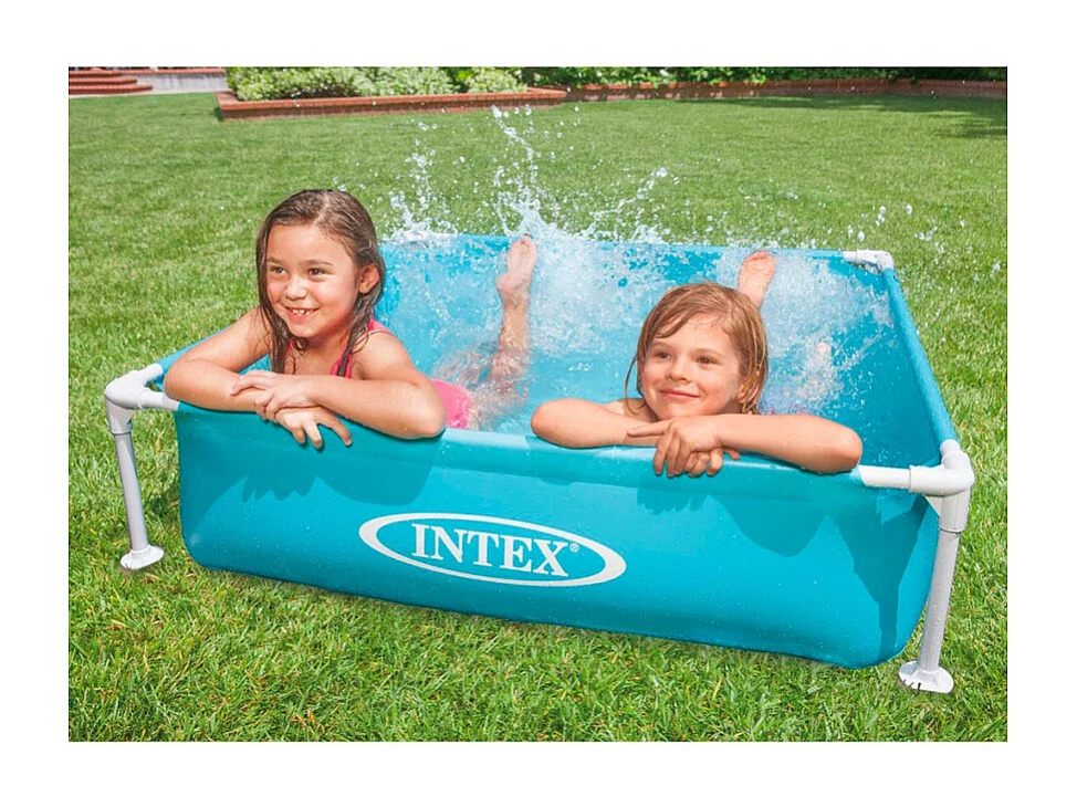 Piscine à Cadre Rectangulaire "Enfant" 122cm Bleu