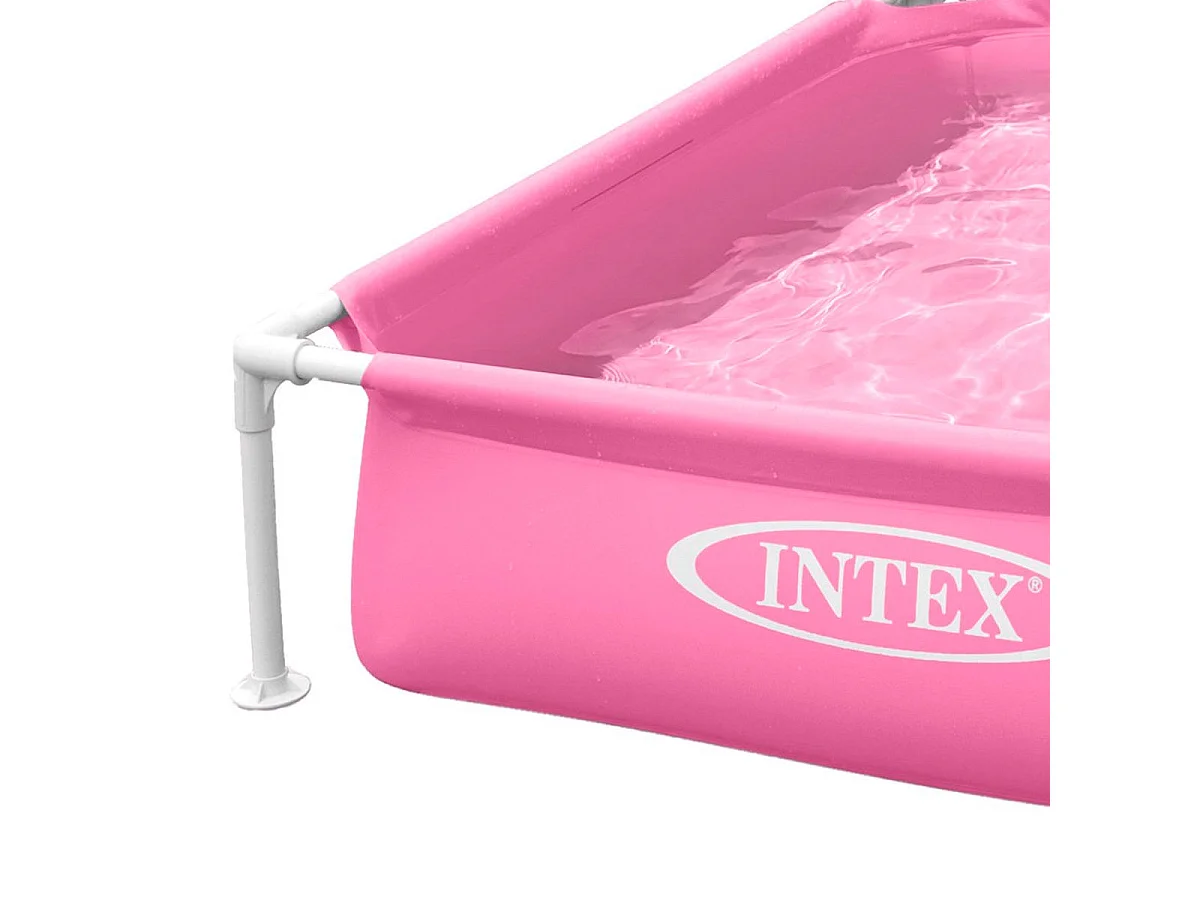 Piscina infantil Small Frame Intex cuadrada 342L +2A rosa 30x122x122 cm