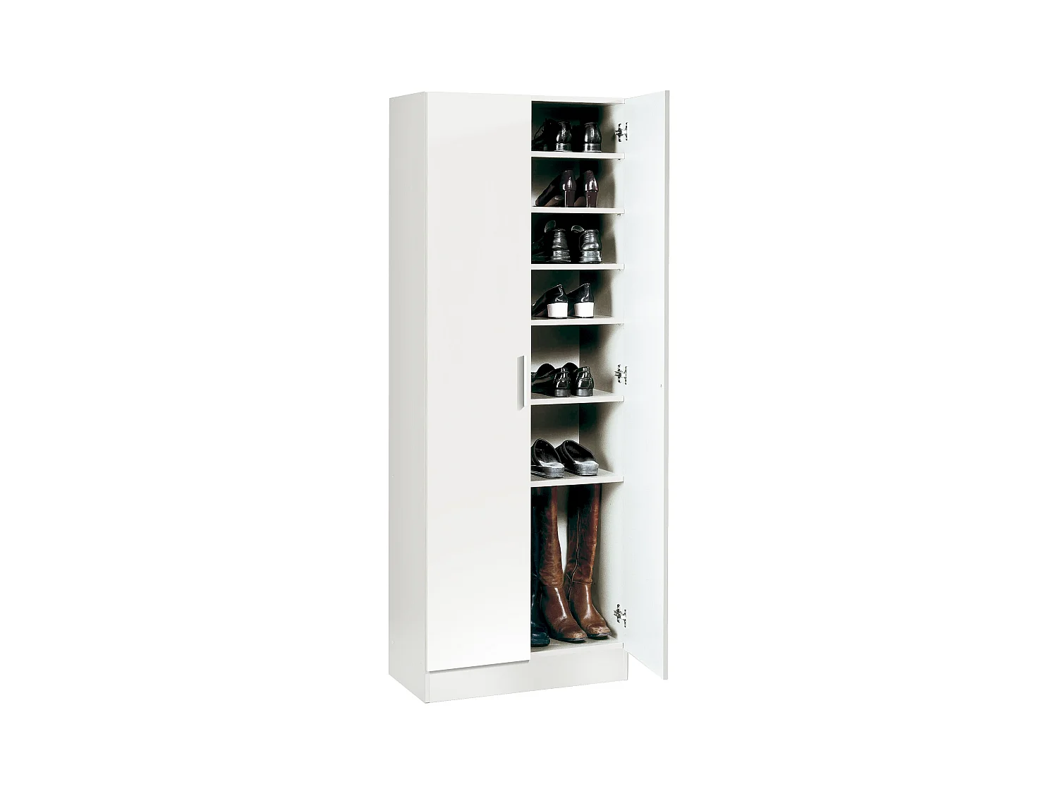 Range-Chaussures 2 Portes - 171X60X35 Blanc