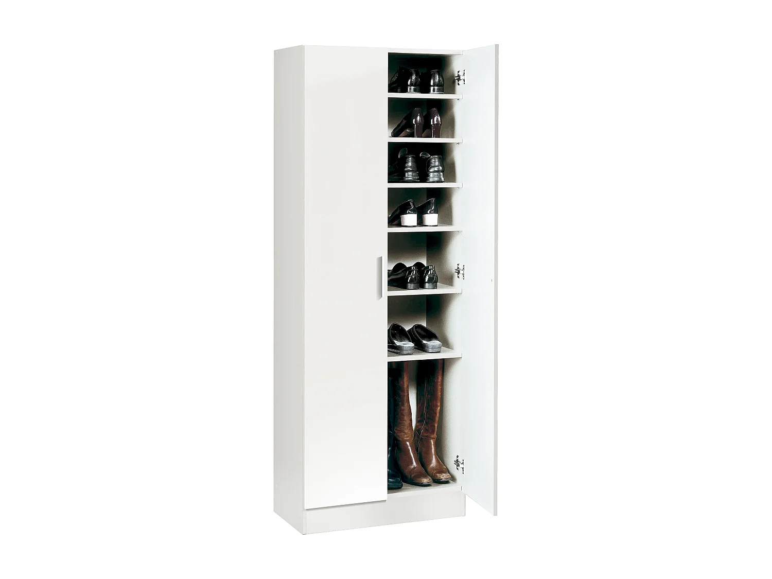 Range-Chaussures 2 Portes - 171X60X35 Blanc