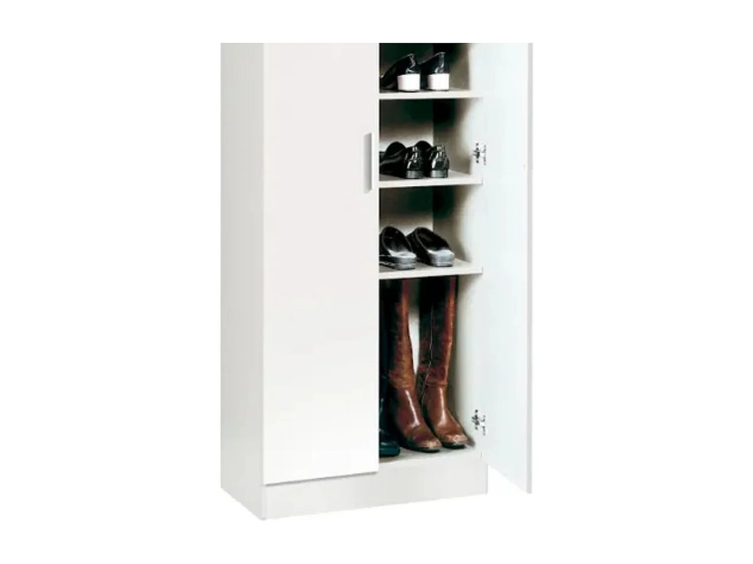 Range-Chaussures 2 Portes - 171X60X35 Blanc