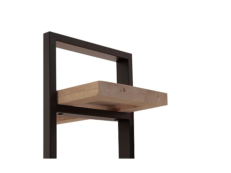 Estantería alta Plank roble American/negro 150x35x180 cm Adec