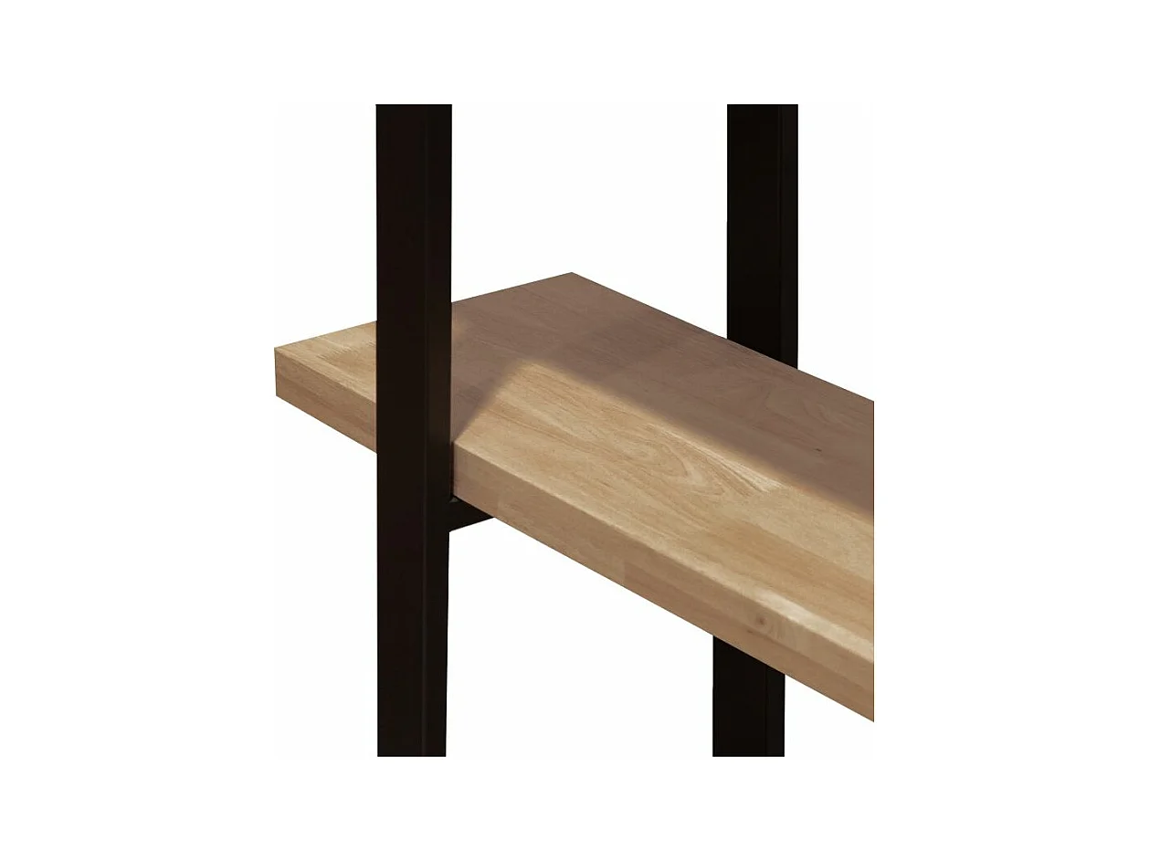 Estantería alta Plank roble American/negro 150x35x180 cm Adec