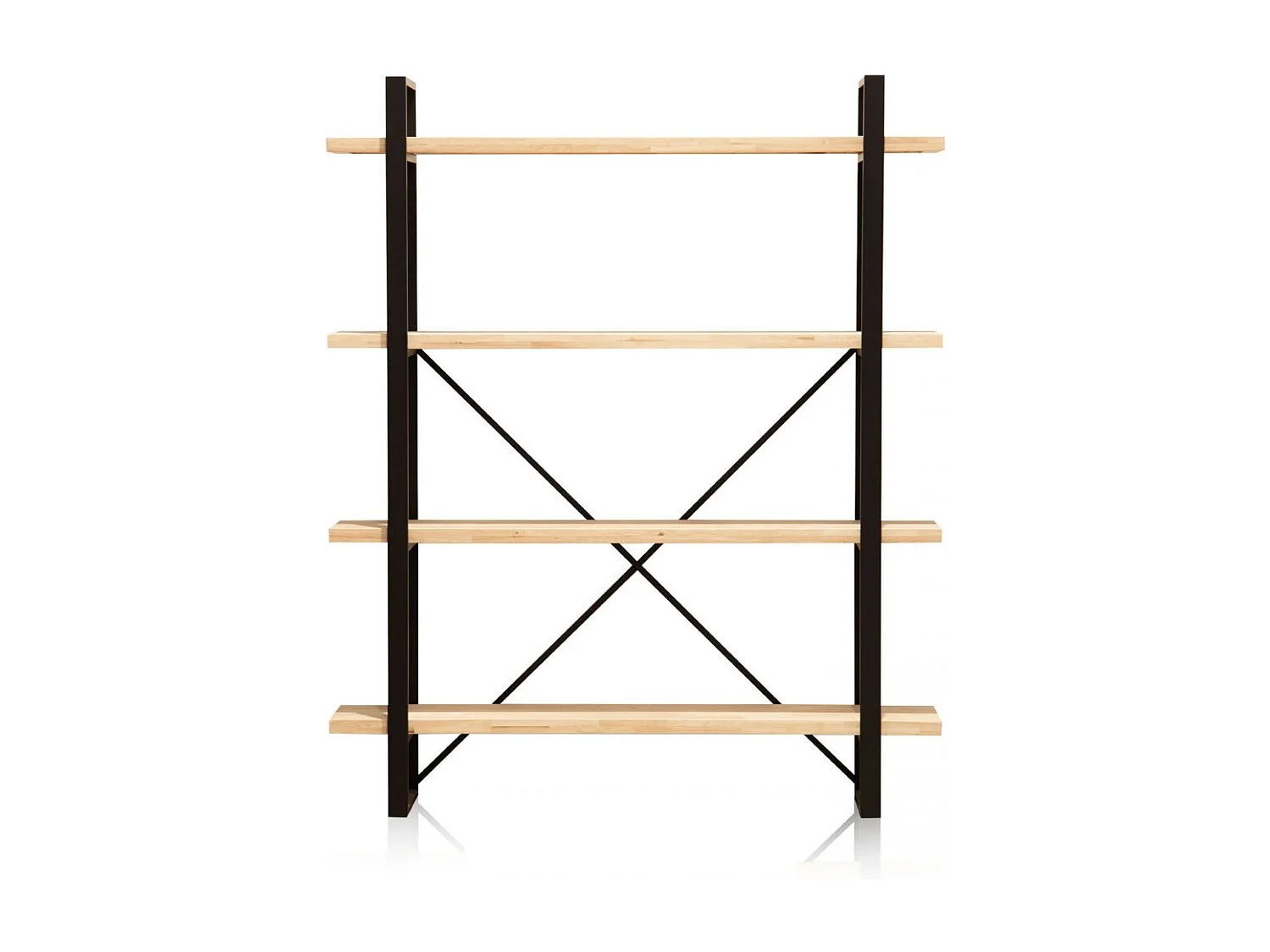 Estante Industrial Tábua 150x180x35 cm Preto e Madeira